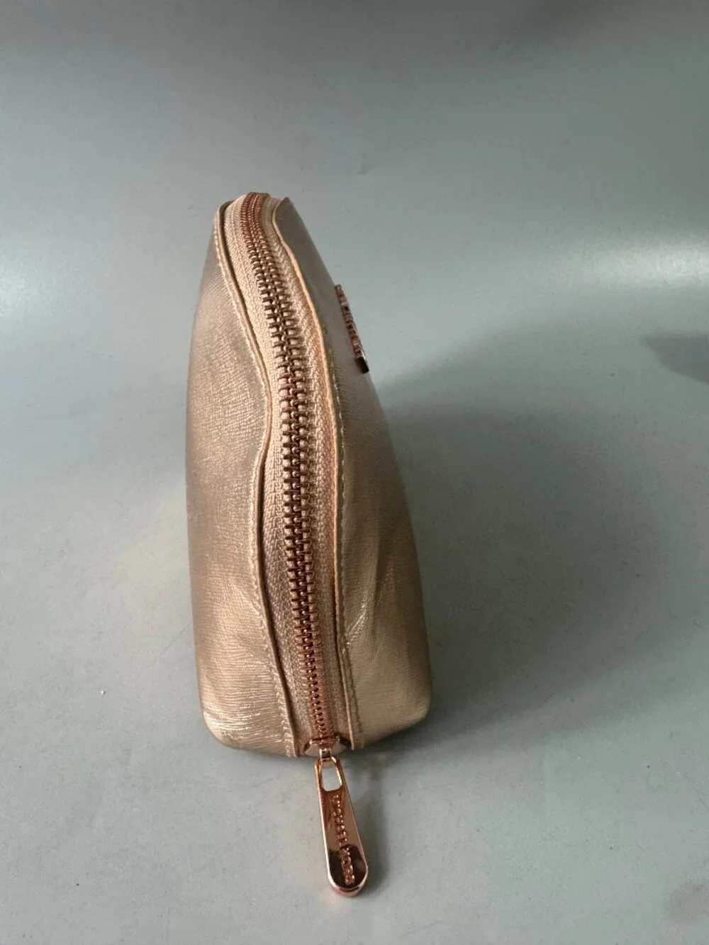 MICHAEL KORS MK Jet Set Travel Large Leather Cosmetic Pouch-Rose Gold
